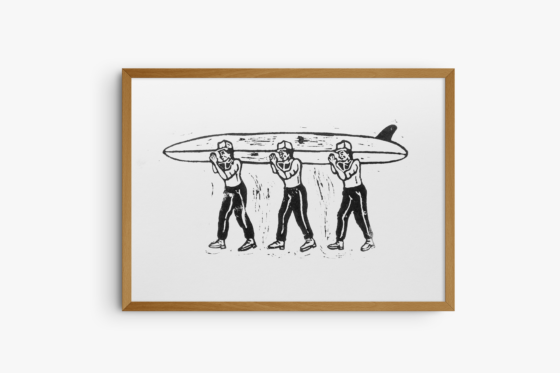 Hardly Working Lino Print – Limited Edition